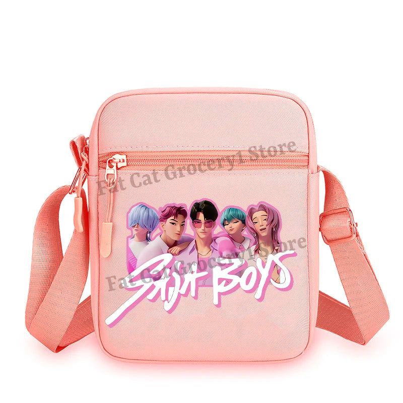 Kpop Demon Hunter Shoulder Bag Kawaii Rumi Mira Zoey Crossbody Bags Girls Outdoor Sport Messenger Pouch Women Travel Purse Gift