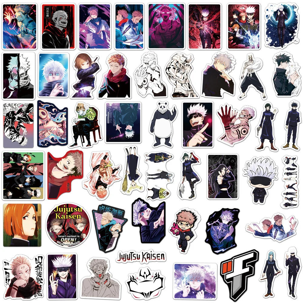 10/30/50 Uds Anime Jujutsu Kaisen Itadori Yuji Gojo Satoru pegatinas de personajes para equipaje Laptop IPad pegatinas de regalo al por mayor