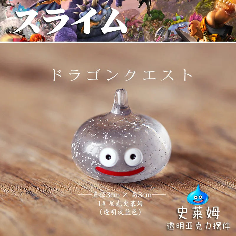 SQEX Model Toys Japanses Genuine Bulk Dragon Quest King Slime Dragon Ball Acrylic Ornaments Collection Anime Figure for Kids