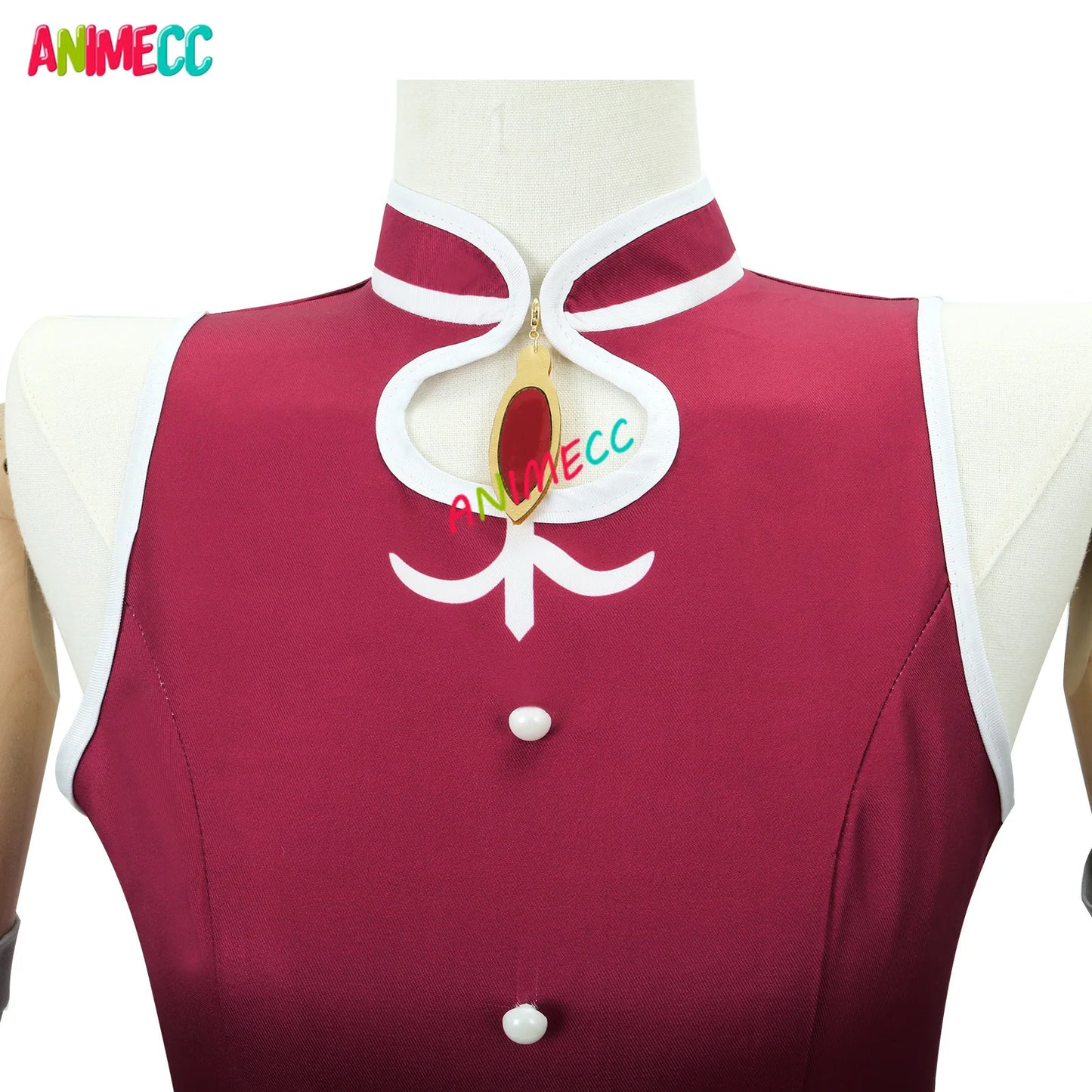 ANIMECC in Stock XS-2XL Sakura Kyoko Cosplay Puella Magi Madoka Magica Combats Wig Anime Halloween Party Costume for Women Girls