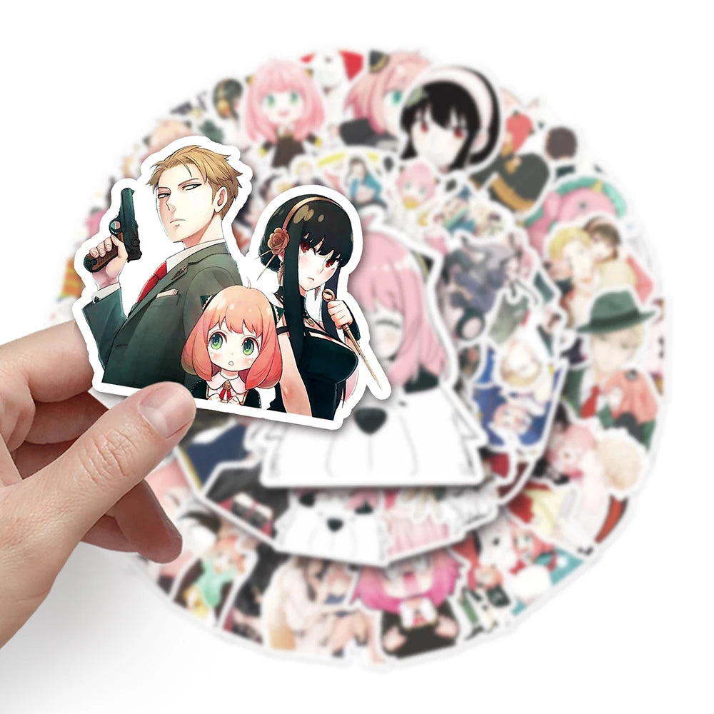 10/30/50pcs Anime Spy X Family Stickers Cartoon Decals Classic Toy DIY Skateboard Laptop Luggage Car Bike Phone Kids Sticker