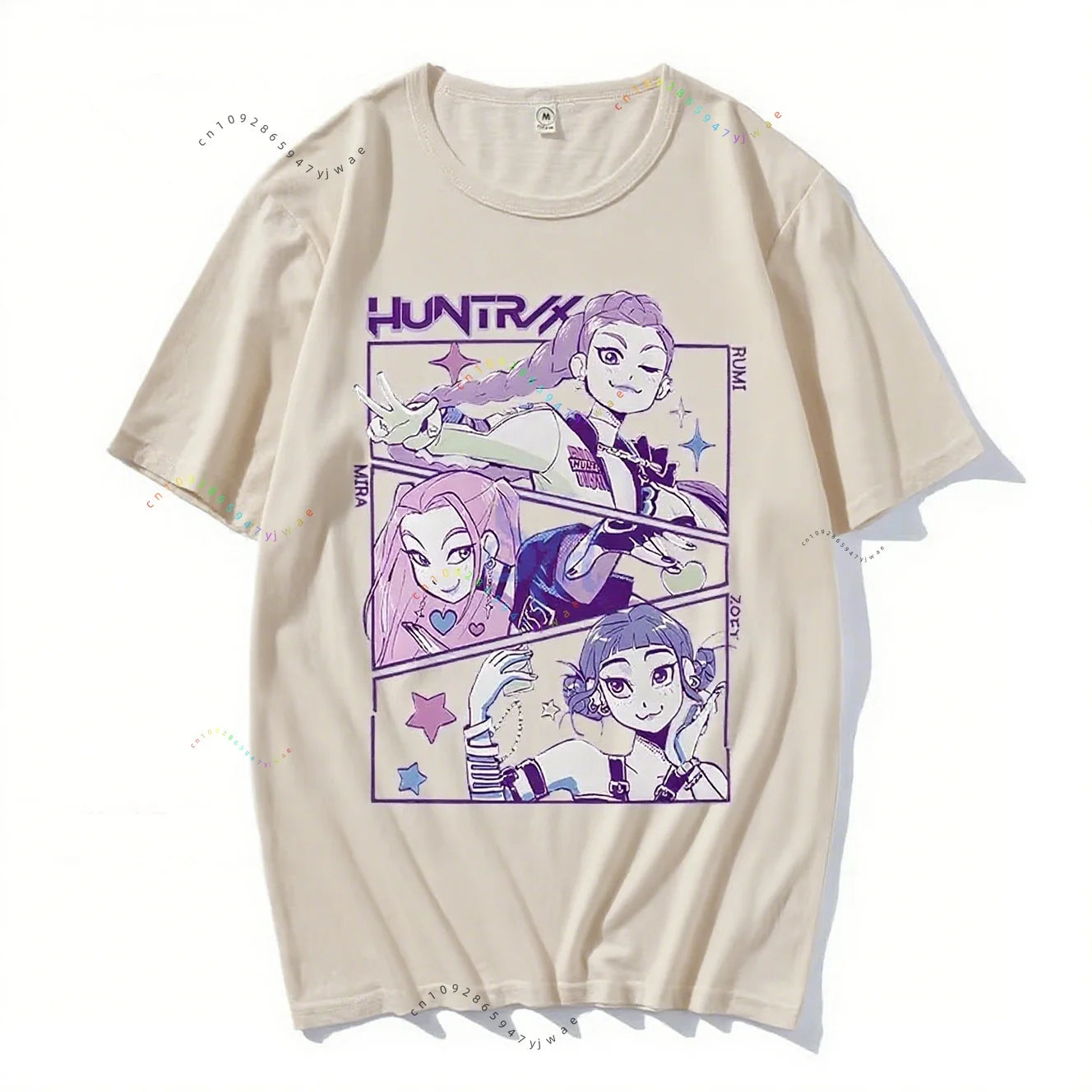 Huntrix Rumi Mira Zoey Roleplay Anime Kpop Demon Girl Power Korean Kawaii Group Cute Cartoon Parents Kids T-Shirt Halloween Cos