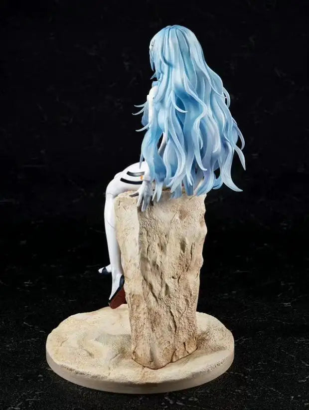 Genuine Neon Genesis Evangelion EVA Ayanami Rei Sitting Posture Long Hair Hand Model Small Amount in Stock Holiday Gift