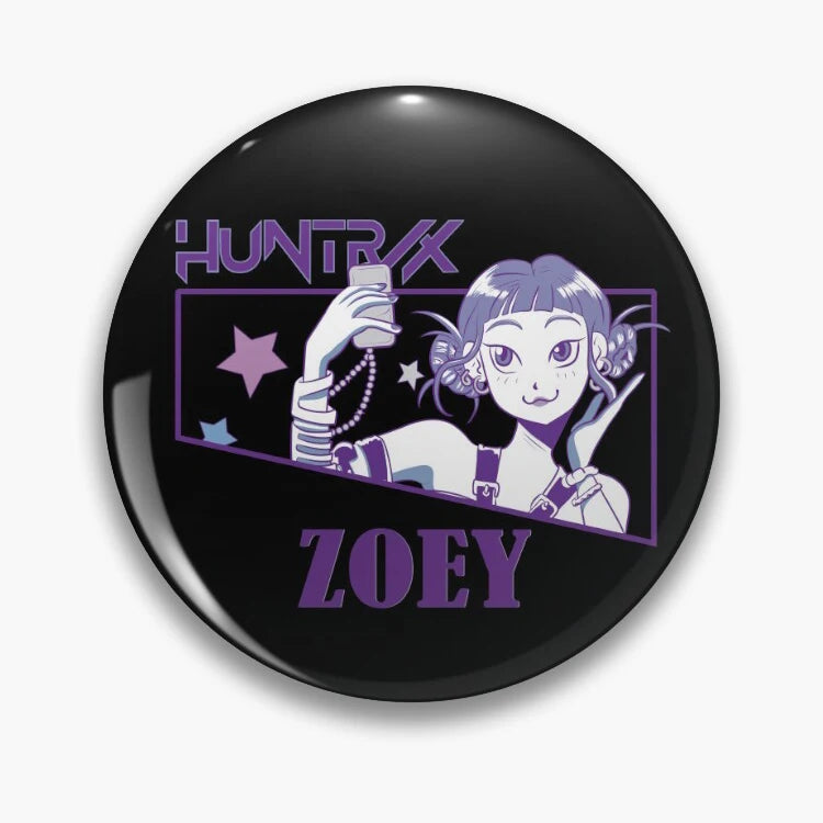 K-Pop Demon Hunters Huntrix Girlgroup Anime Brooch Bag Clothing Hat Badge Accessories Jewelry Gifts