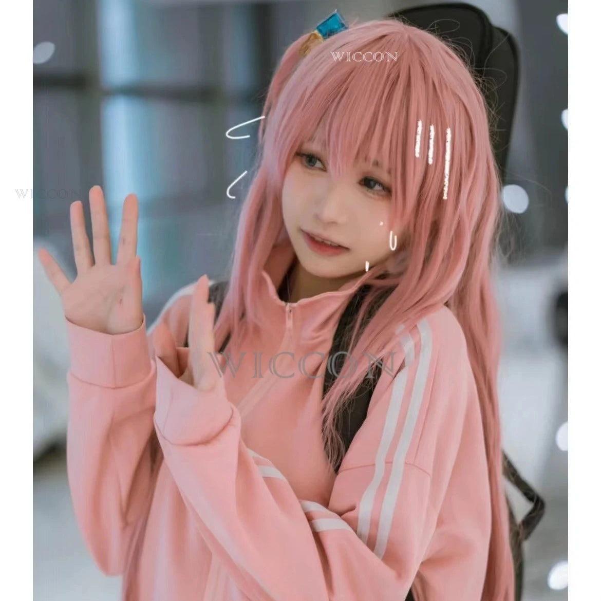 Gotou Hitori Cosplay Bocchi The Rock Gotou Hitori Cosplay Costume JK Uniform Pink Jacket Skirt Wig Suit Halloween Anime Cosplay