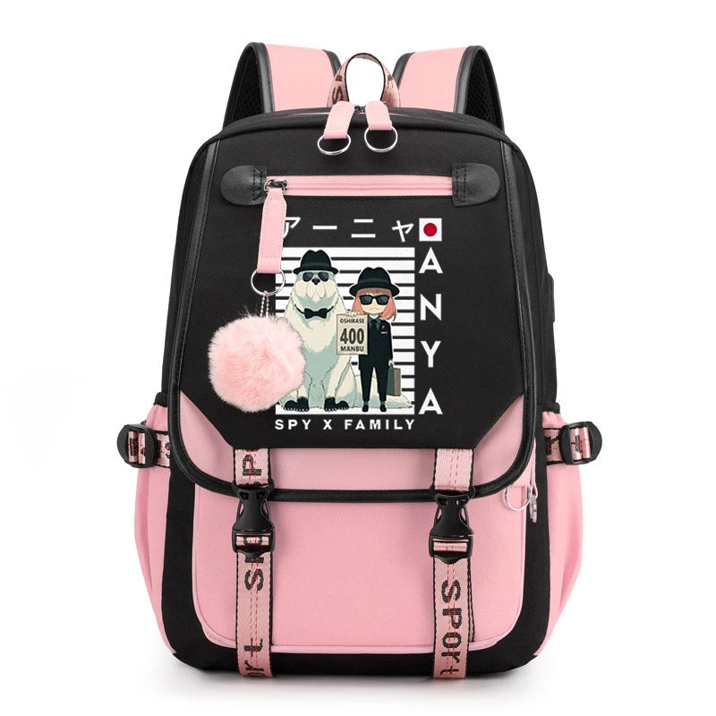 Mochilas de Anime Spy X Family Anya Forger, bolsas para niñas, Manga Kawaii, mochila de dibujos animados para niños, mochila escolar impermeable para niños, regalos