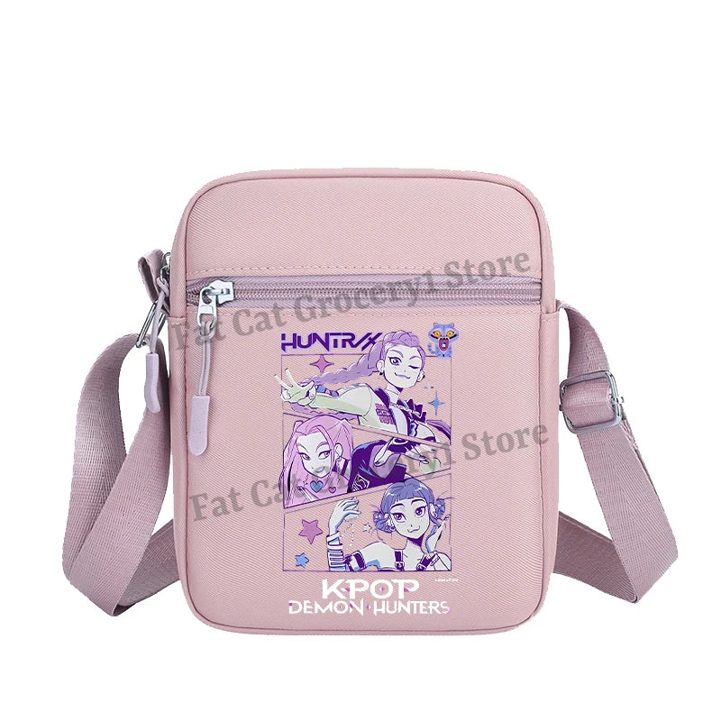 Kpop Demon Hunter Shoulder Bag Kawaii Rumi Mira Zoey Crossbody Bags Girls Outdoor Sport Messenger Pouch Women Travel Purse Gift