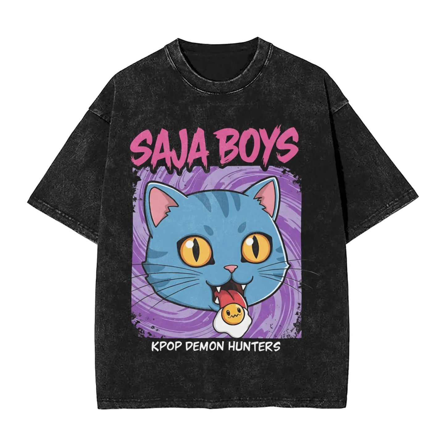 Kpop Demon Hunters Girl Dinner T-Shirt for Men Casual Pure Cotton Tees Crewneck Short Sleeve T Shirt Printing Clothing