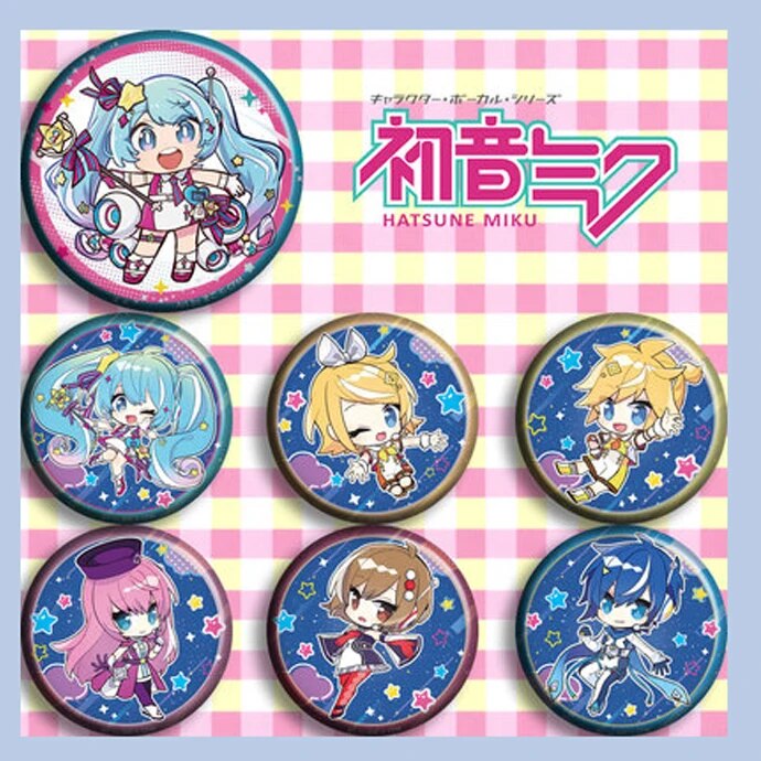 Hatsune Miku Anime Figure Brooches Badge Hatsune Miku Backpack Clothing Accessories Kagamine Rin Len Anime Brooch Badge Gifts