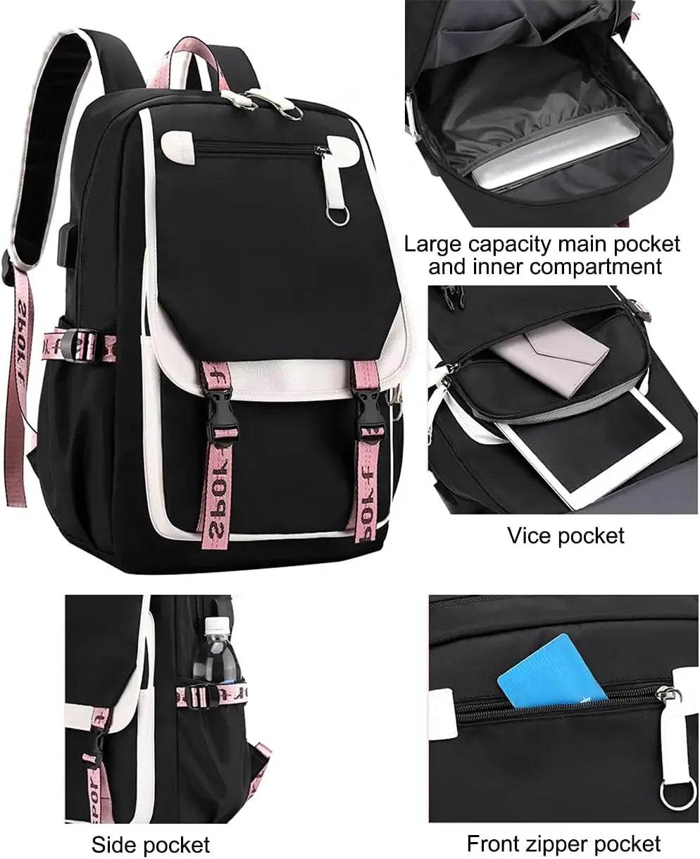 K Pop Demon Hunters School Backpack for Students Daily Mochila 2025 Hot Movie Women Backpacks for Girl Laptop Usb Port Bag Gift