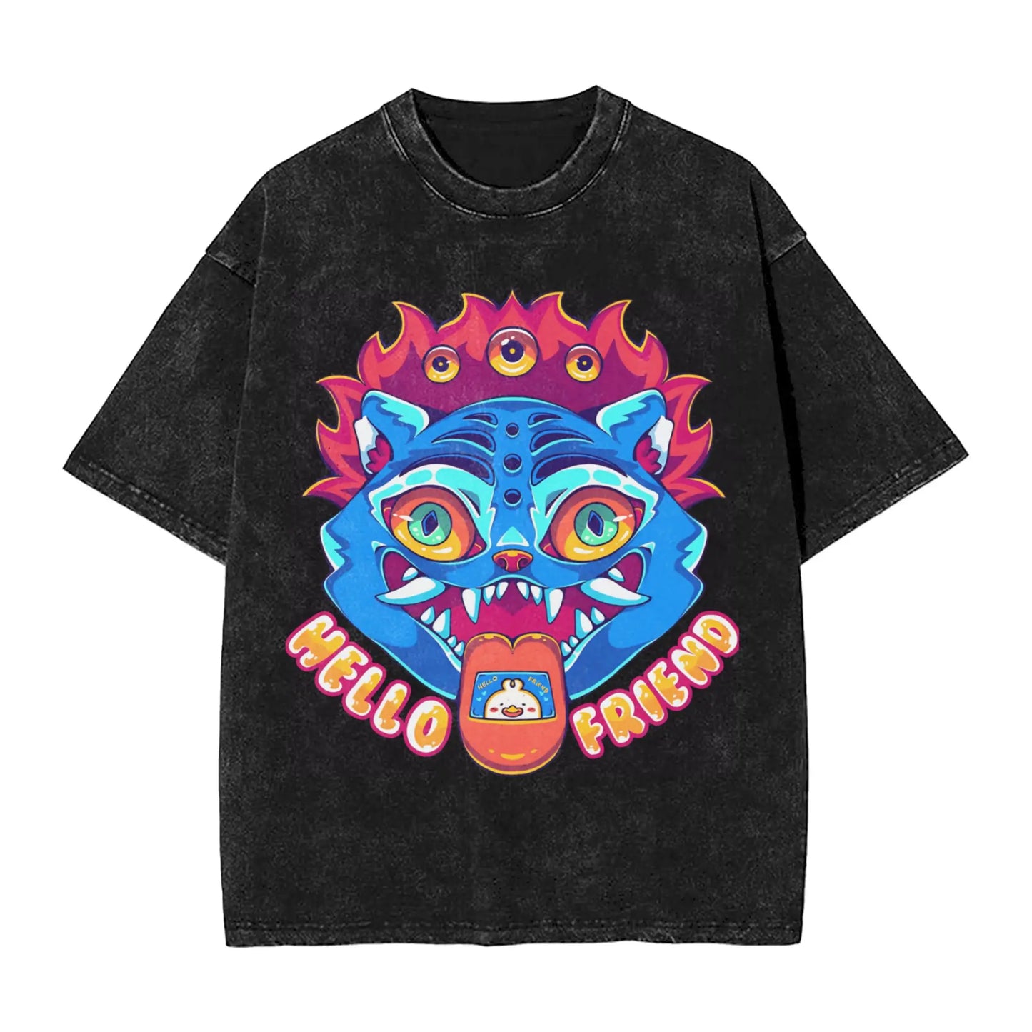 Kpop Demon Hunters Girl Dinner T-Shirt for Men Casual Pure Cotton Tees Crewneck Short Sleeve T Shirt Printing Clothing