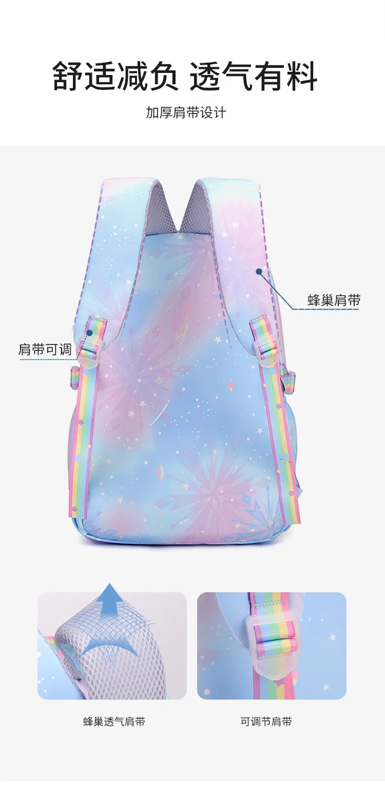 KPop Demon Hunters Backpack Letter A-Z Print Knapsack Movie Music Girl High Capacity Rucksack Student Schoolbag Purple Bookbag