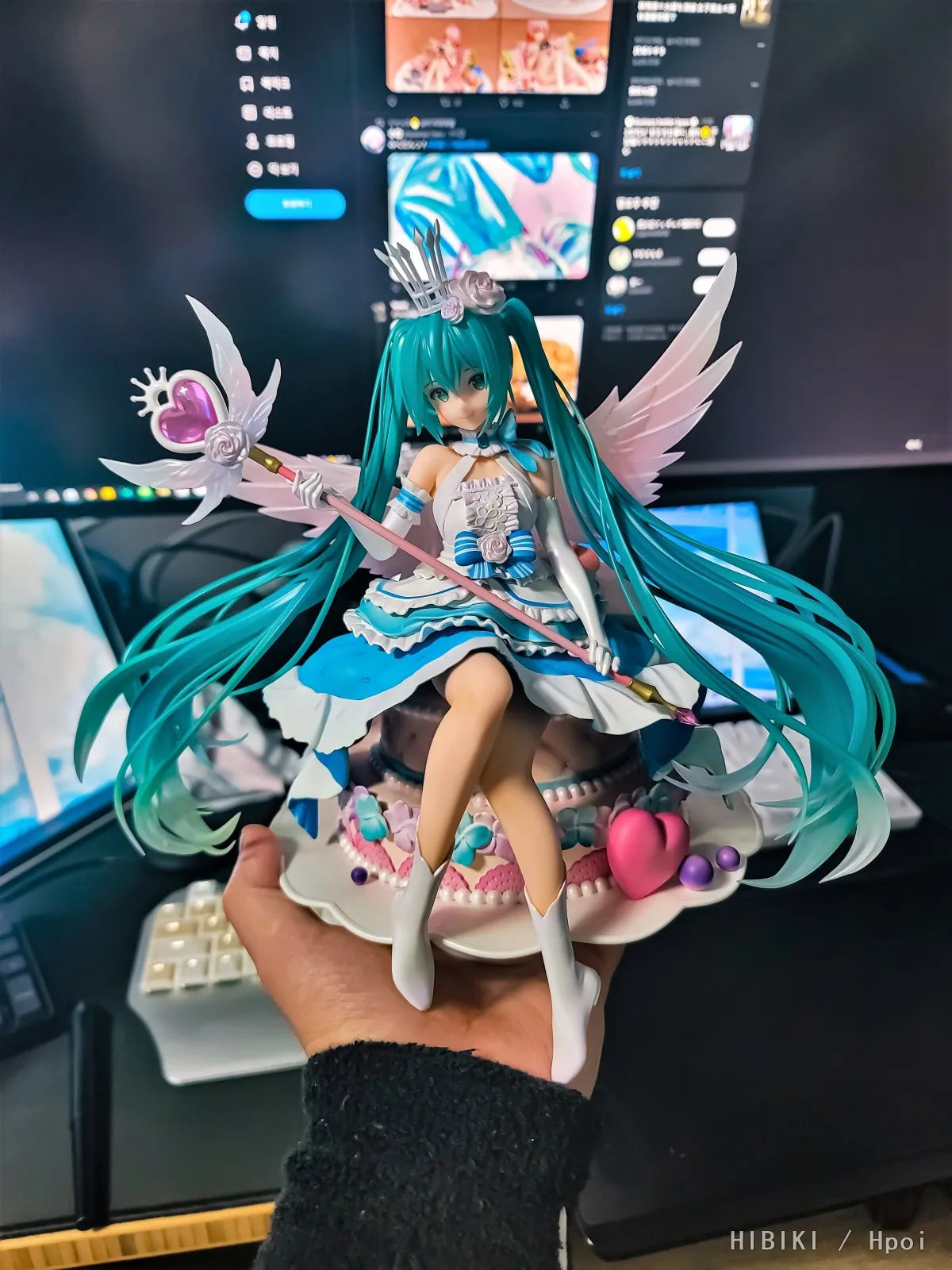 Original Spiritale Vocaloid Hatsune Miku Sweet Angel Happy Birthday Ver. Anime Limited Action Figure Decor Collect Doll