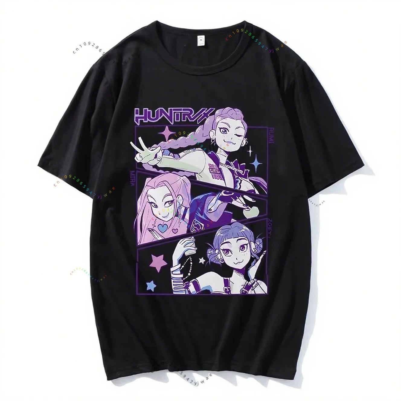 Huntrix Rumi Mira Zoey Roleplay Anime Kpop Demon Girl Power Korean Kawaii Group Cute Cartoon Parents Kids T-Shirt Halloween Cos