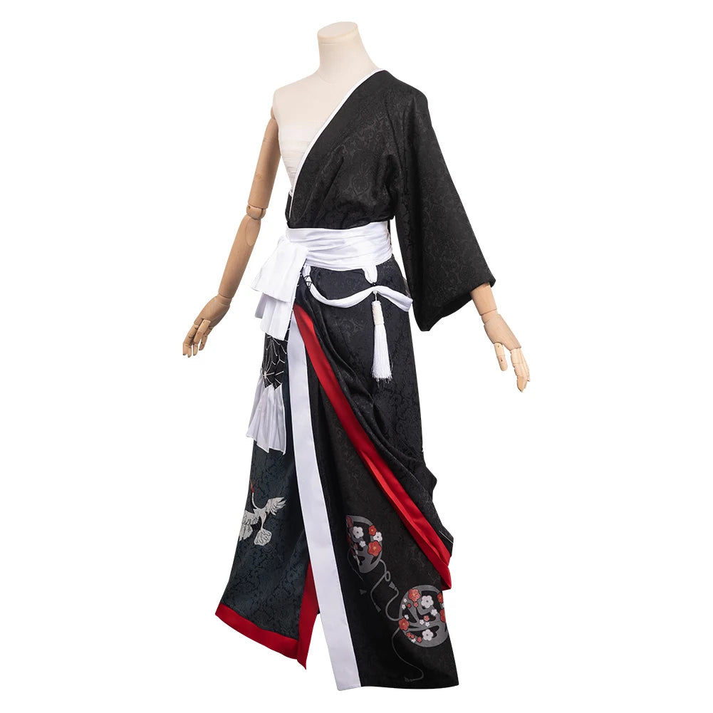 Final Fantasy Yakaku Dogi Cosplay Kimono Costume FF14 Night Crane Women Girls Fantasia Outfits Halloween Carnival Disguise Suit