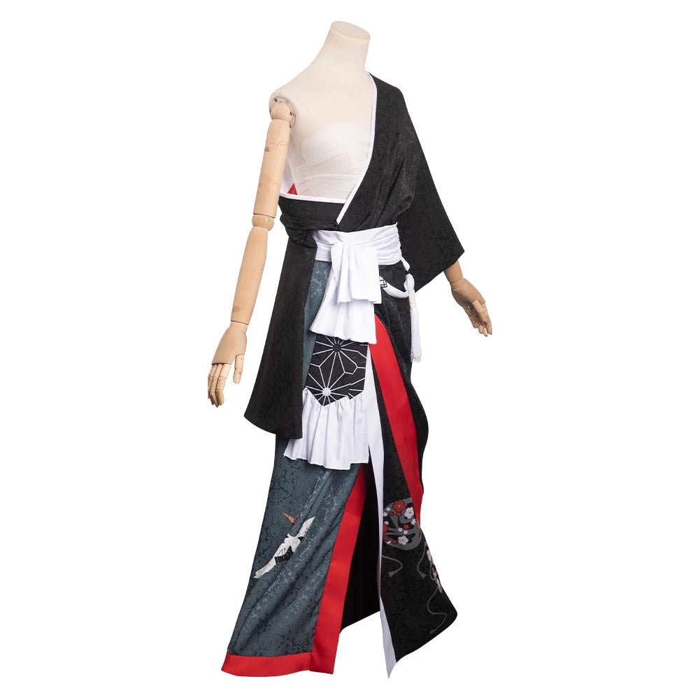 Final Fantasy Yakaku Dogi Cosplay Kimono Costume FF14 Night Crane Women Girls Fantasia Outfits Halloween Carnival Disguise Suit