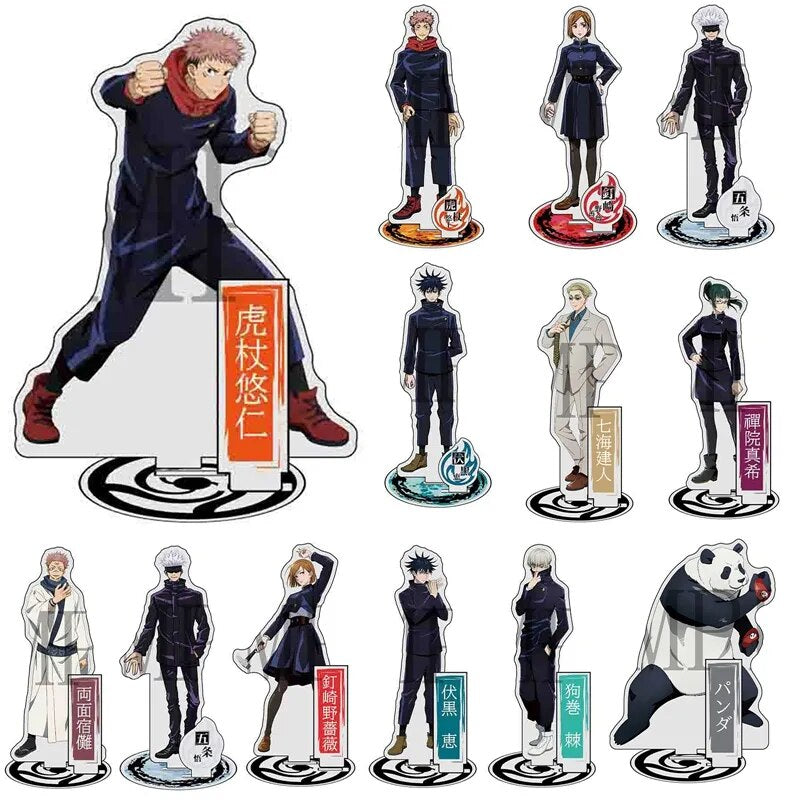 Figura acrílica de Jujutsu Kaisen de Anime japonés, soporte, modelo de placa, decoración de escritorio, llavero de Navidad para Cosplay, 2022