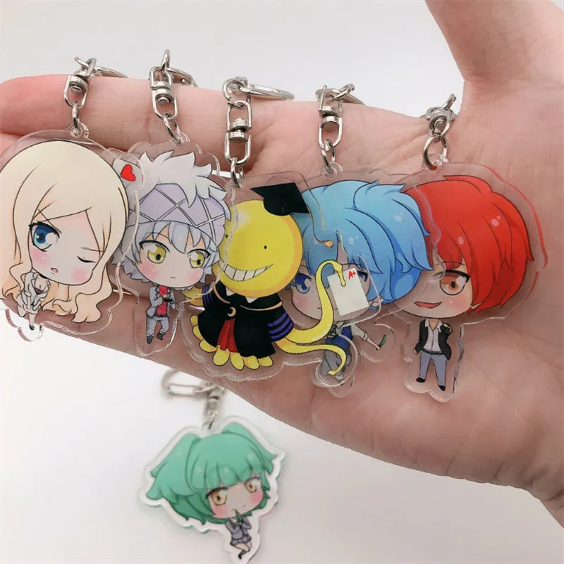 Llavero Anime Assassination Classroom Korosensei, accesorios de Cosplay, colgante de llavero, insignia de dibujos animados