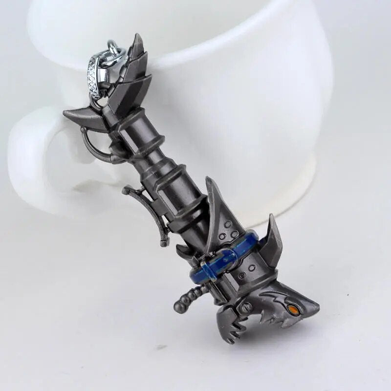 League of Legendes Jinx Cannon Keychain Runaway Loli Metal Key Chain For Car Key Pendant Necklace Jewelry Friends Fans Gift