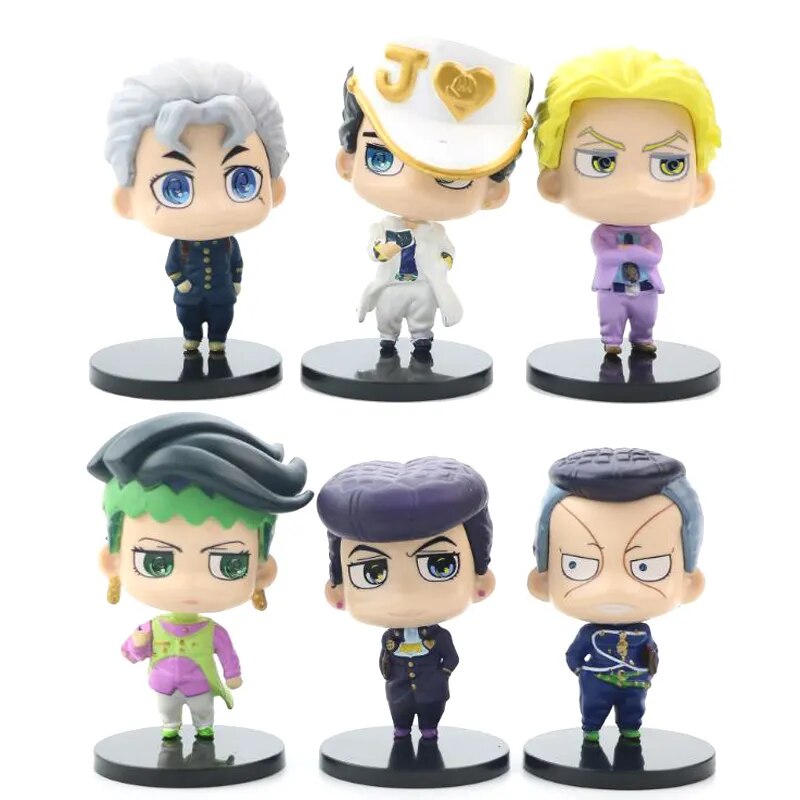 JoJo Bizarre Adventure Action Figures Kujo Jotaro Anime Model Koichi Hirose Cartoon Figurine Nijimura Okuyasu Collectible Doll