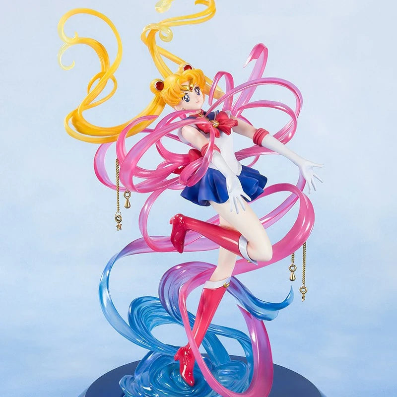 Anime Figure Sailor Moon Crystal Power Transformation Kawaii Girl Action Figurines Pvc Girl Model Doll Statue Toy Decor Kids Toy