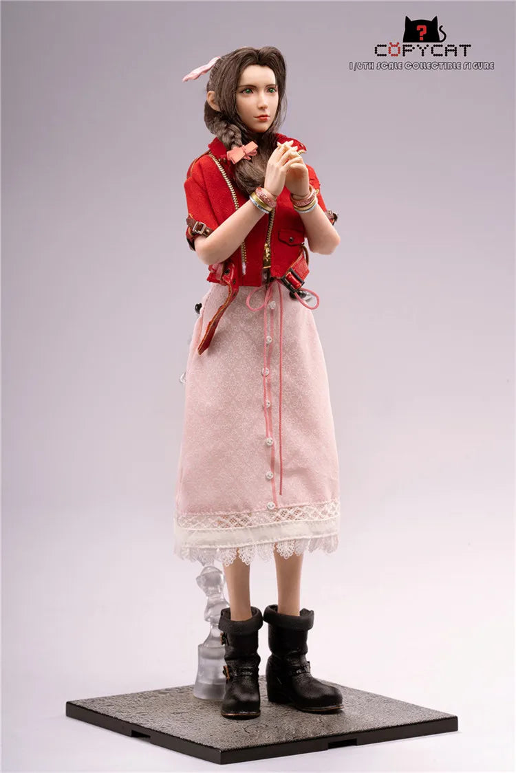 COPYCAT 1/6 CAT-001 Fantasy Aerith Gainsborough Outfit & Head Fit 12" Female Action Figure Body