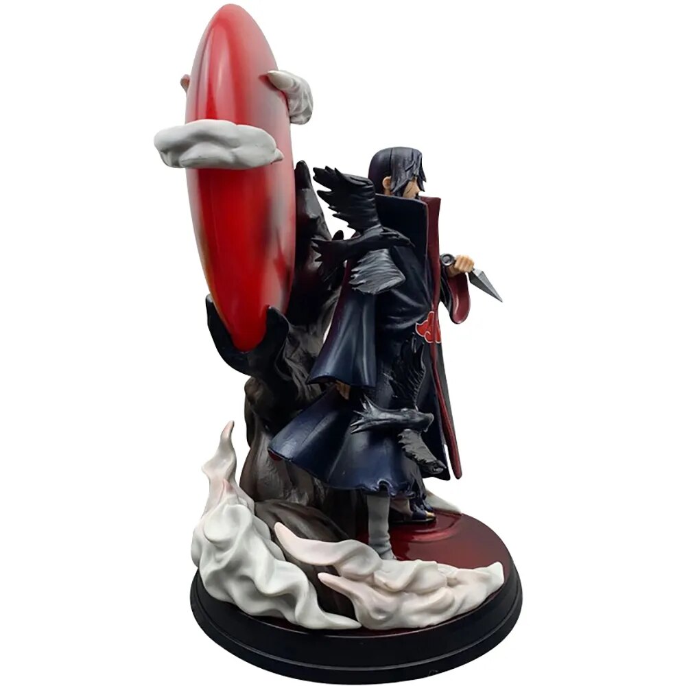 Naruto Shippuden Anime Tsukuyomi Uchiha Itachi GK figura de acción modelo 36CM estatua luminosa de PVC Figma juguetes para niños