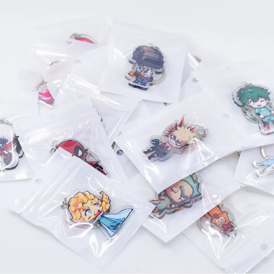 Haikyuu!! Keychain Double Sided Acrylic Cartoon Key Chain Pendant Anime Accessories Keyring