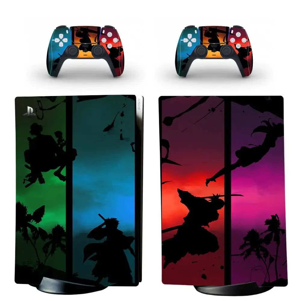 Anime Bleach PS5 Digital Edition Skin Sticker Decal Cover for PlayStation 5 Console and 2 Controllers PS5 Skin Sticker Vinyl