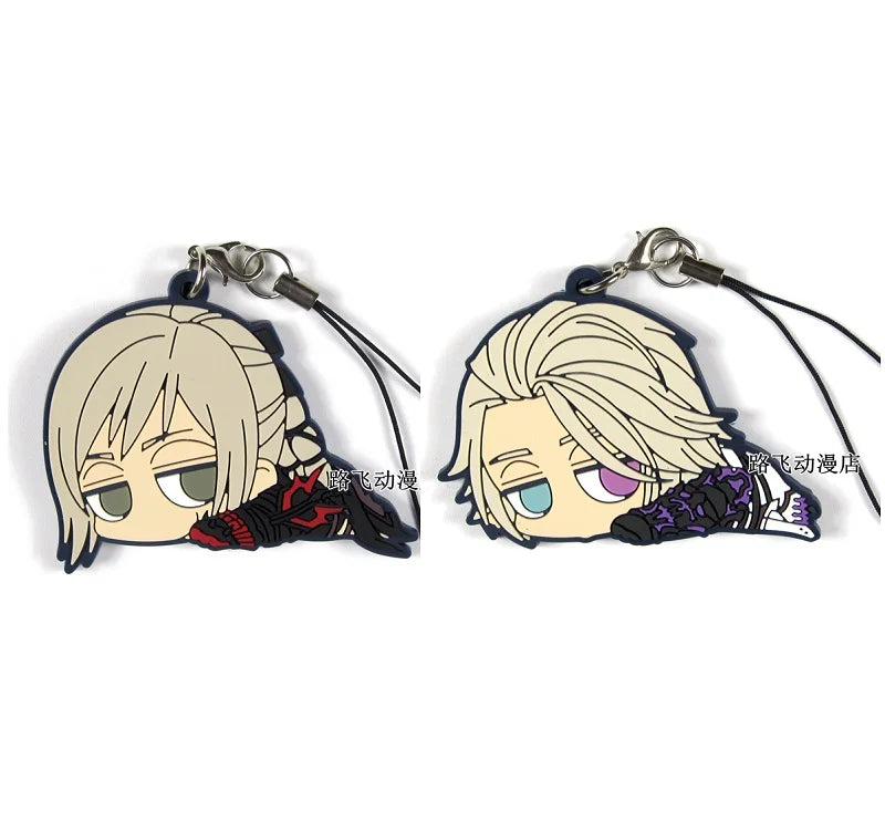 New Arrival Final Fantasy Original Japanese anime figure rubber mobile phone charms keychain strap