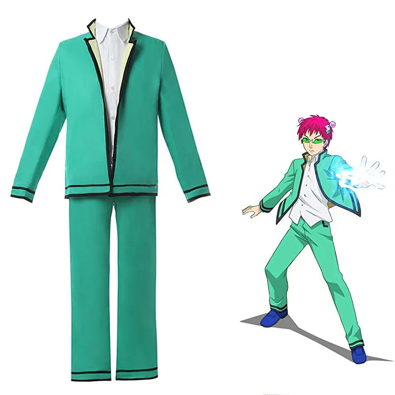 Anime Saiki Kusuo The Disastrous Life K.-Nan Cosplay Wigs Costumes Uniform Tops Pants Headwear Cos Props Wigs