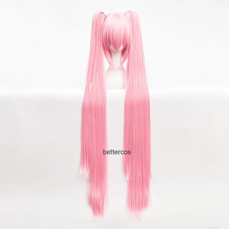 High Quality Vocaloid Miku Cosplay Wig Long Heat Resistant Synthetic Hair Clip Ponytails Wigs + Wig Cap