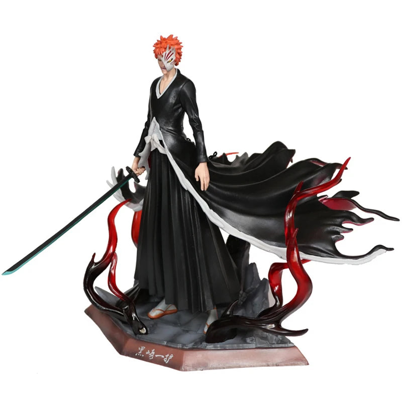 2 Heads Anime Bleach GK Kurosaki Ichigo Action Figure PVC Excellent Model Figurine Toy Top Gift Display Collectables 29cm