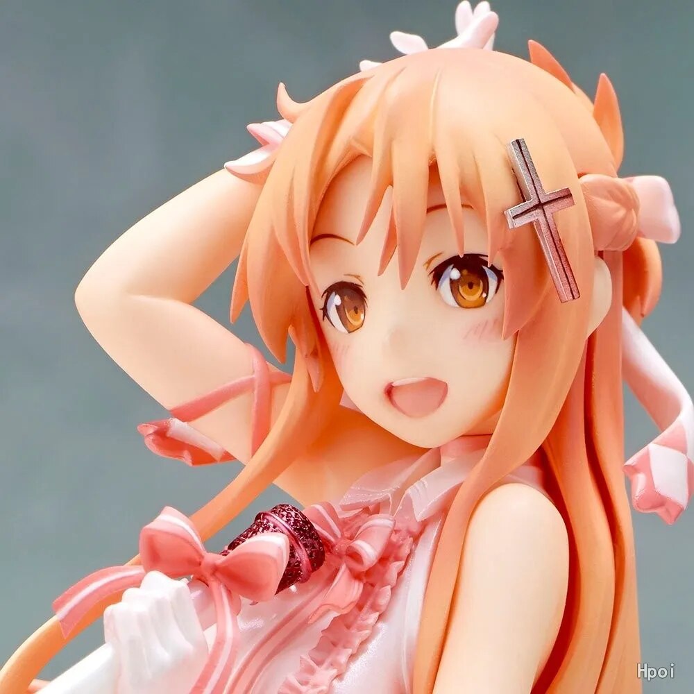 Figura de anime original japonesa de 23cm Sword Art Online Yuuki Asuna figura de acción juguetes de modelos coleccionables para niños