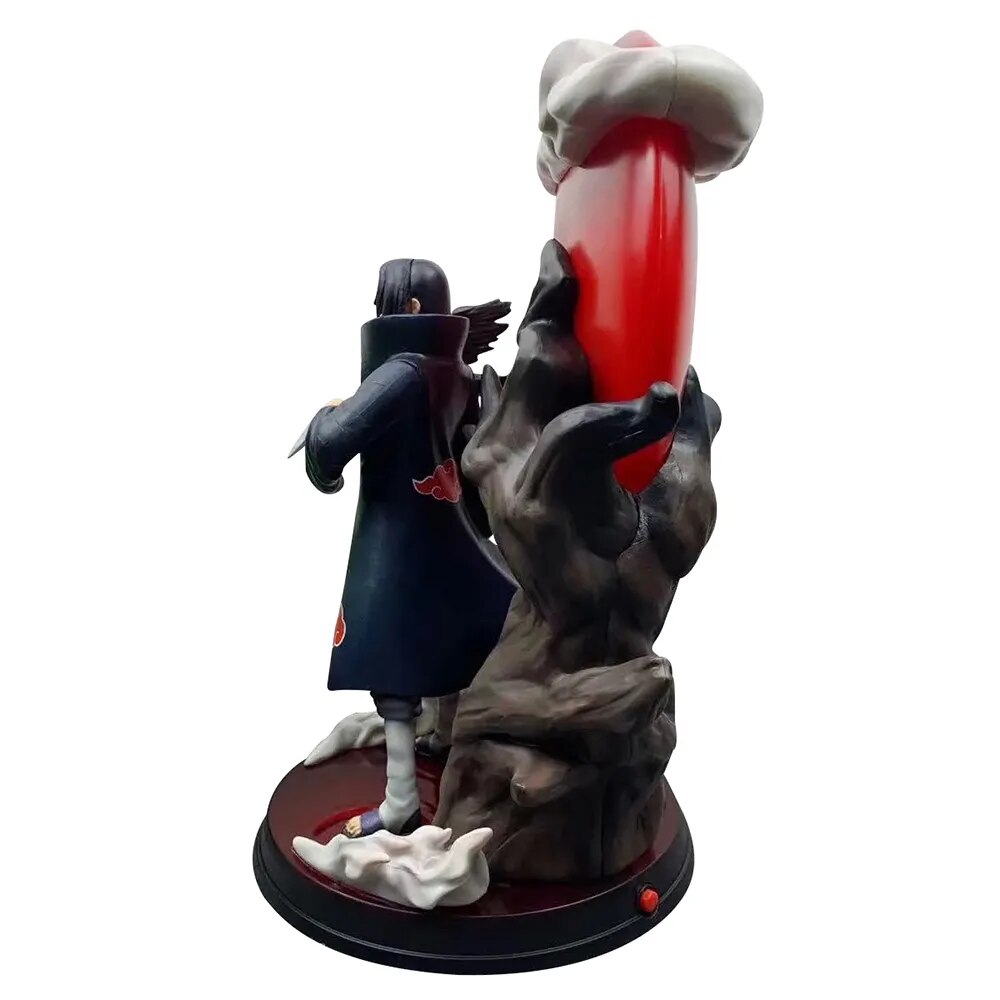 Naruto Shippuden Anime Tsukuyomi Uchiha Itachi GK Action Figure Model 36CM PVC Luminous Statue Figma Kid Toys