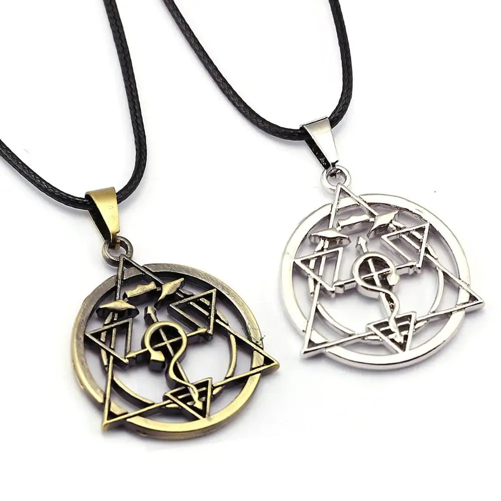 Anime Fullmetal Alchemist Choker Necklaces Homunculus Circle Pendants Men Women Gift Anime Jewelry Action Figure Cosplay Toys