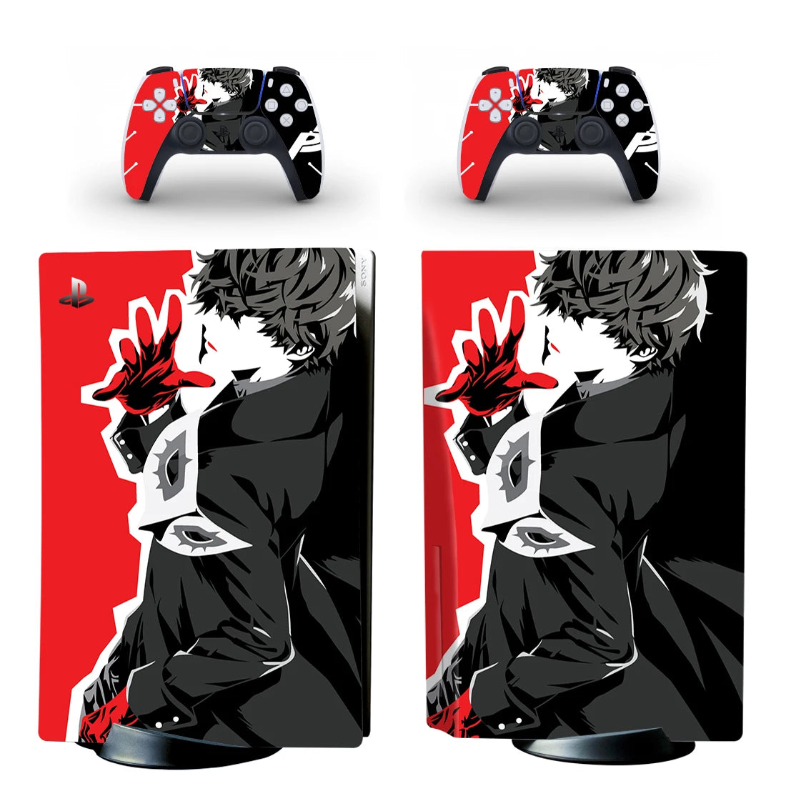 Persona 5 PS5 Standard Disc Skin Sticker Decal Cover for PlayStation 5 Console and 2 Controllers PS5 Disk Skin Vinyl