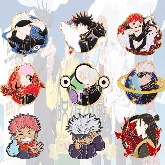 Anime Jujutsu Kaisen Keychain Yuji Itadori Gojou Satoru Geto Suguru Enamel Keychain Cosplay Collection Cartoon Gifts for Friend