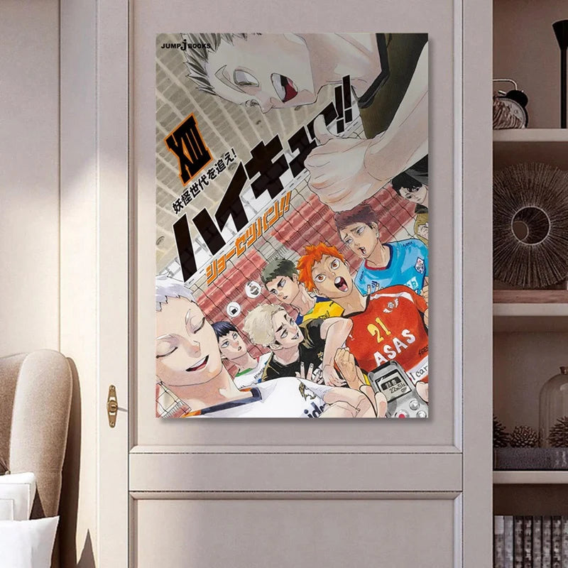 1Pc New Style Anime Volleyball Boy Digital Paint Haikyuu Japan Style Cartoon Poster Modular Painting Anime Posters