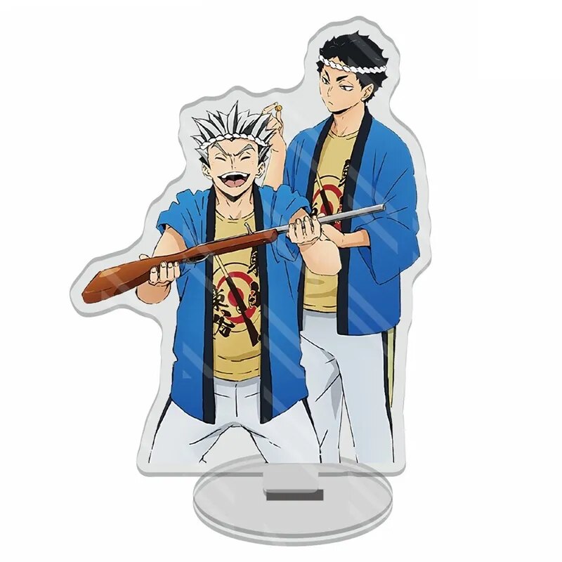 Anime Haikyuu!! Acrylic Desk Stand Figures Models Volleyball Teenagers Figures Plate Holder Cake Topper Activities Table Decor