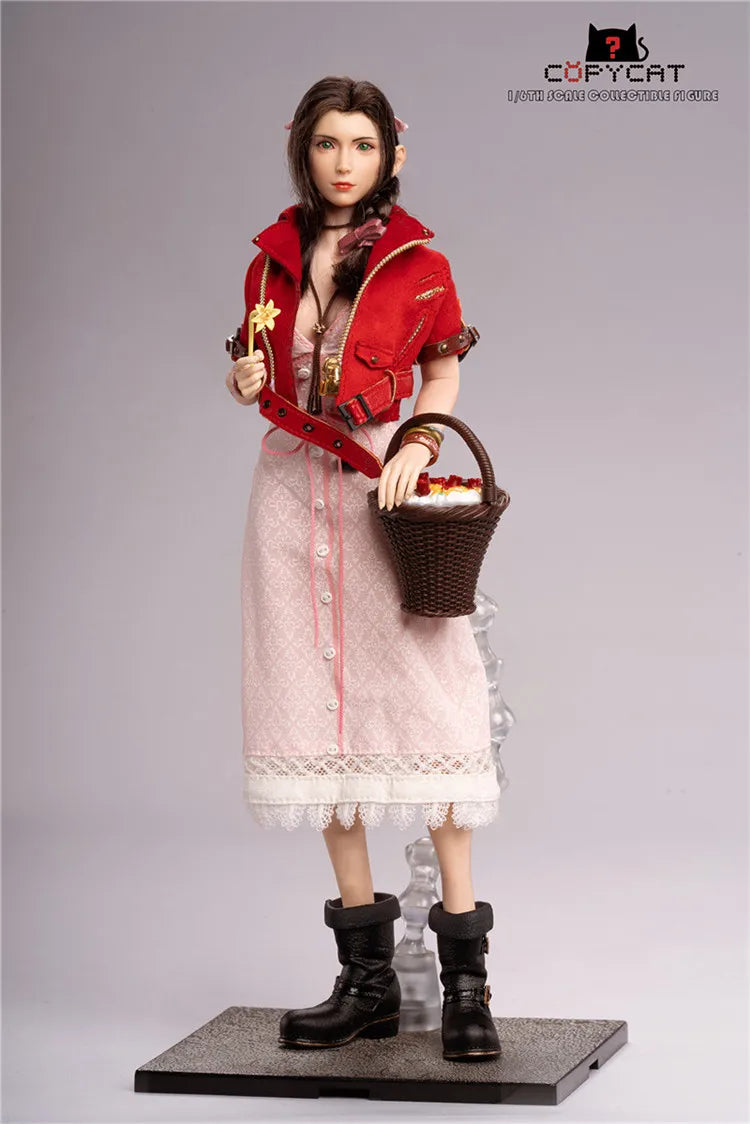 COPYCAT 1/6 CAT-001 Fantasy Aerith Gainsborough Outfit & Head Fit 12" Female Action Figure Body