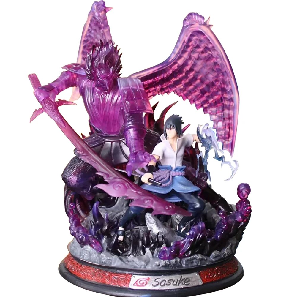 Figura de acción de Naruto Shippuden GK, modelo de Anime Hatake Kakashi Sasuke Uchiha Susanoo Sharingan, estatua de juguete de PVC de 40cm