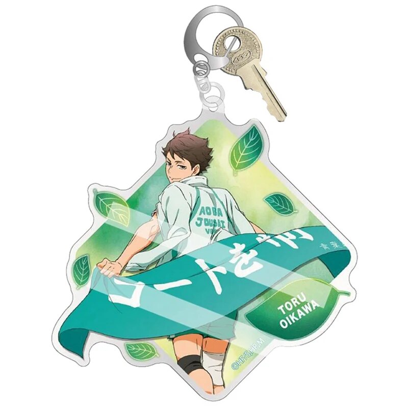 Popular Anime Manga Haikyuu!! Keychain High School Volleyball Boy Hinata Shoyo Kageyama Tobio Figures Acrylic Pendant Key Chain