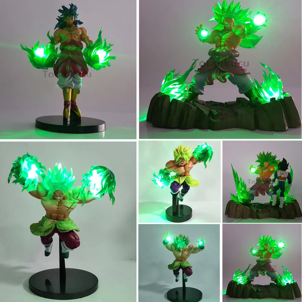 Dragon Ball Z Broly figuras de Anime LED luces de noche Juguetes Broli lámpara bombilla coleccionista acción Figma modelo Juguetes Broly muñeca Juguetes