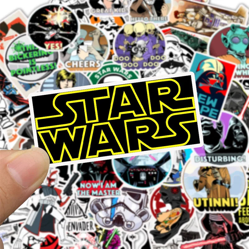 10/50PCS/Pack Cool Disney Star Wars Stickers Funny Waterproof Skateboard Luggage Laptop Guitar Stationery Sticker Kids Toys Gift