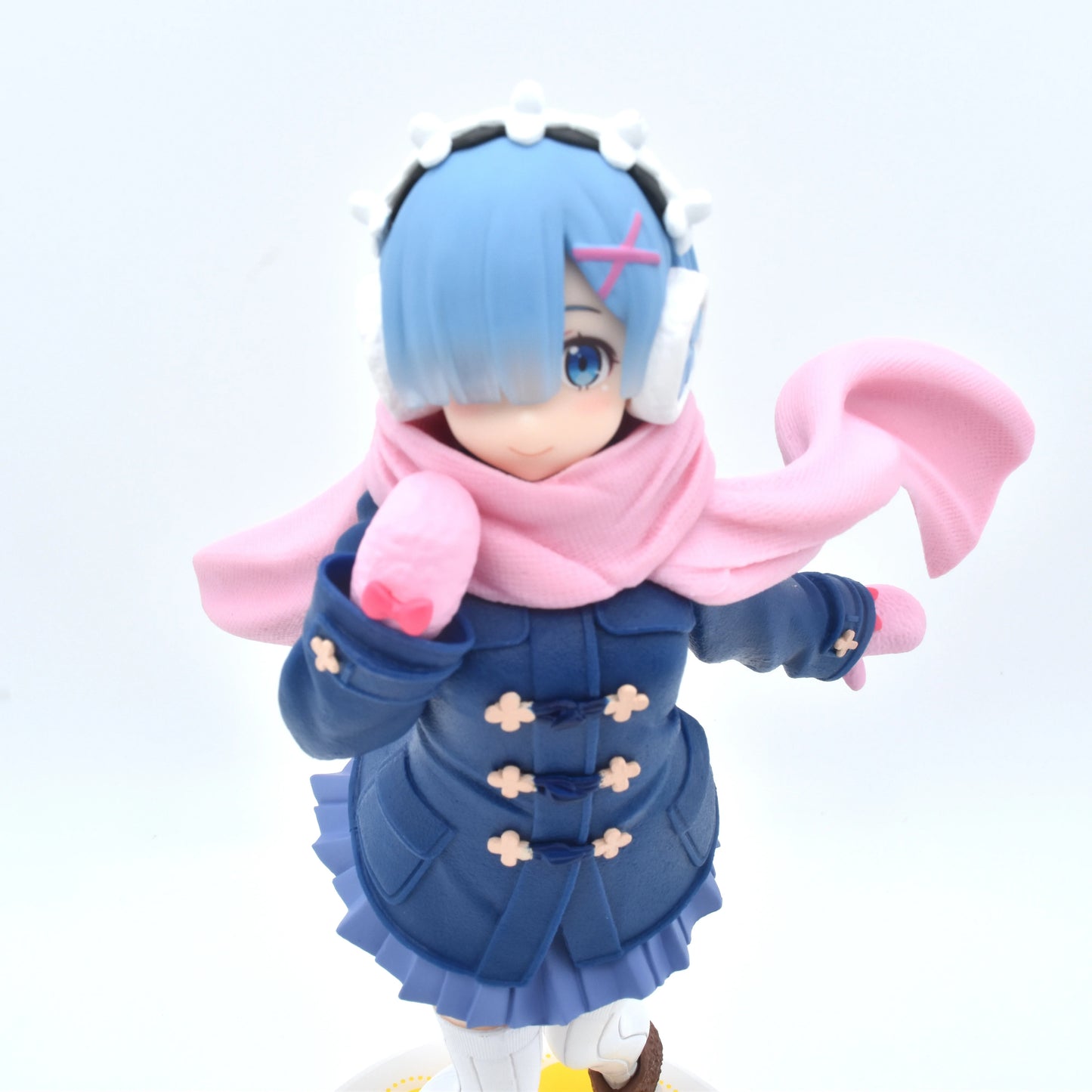 Original Taito Cute Anime Figure Re Zero Start Life In Another World Rem Winter Wear Ver. Figure PVC Model Doll Toys