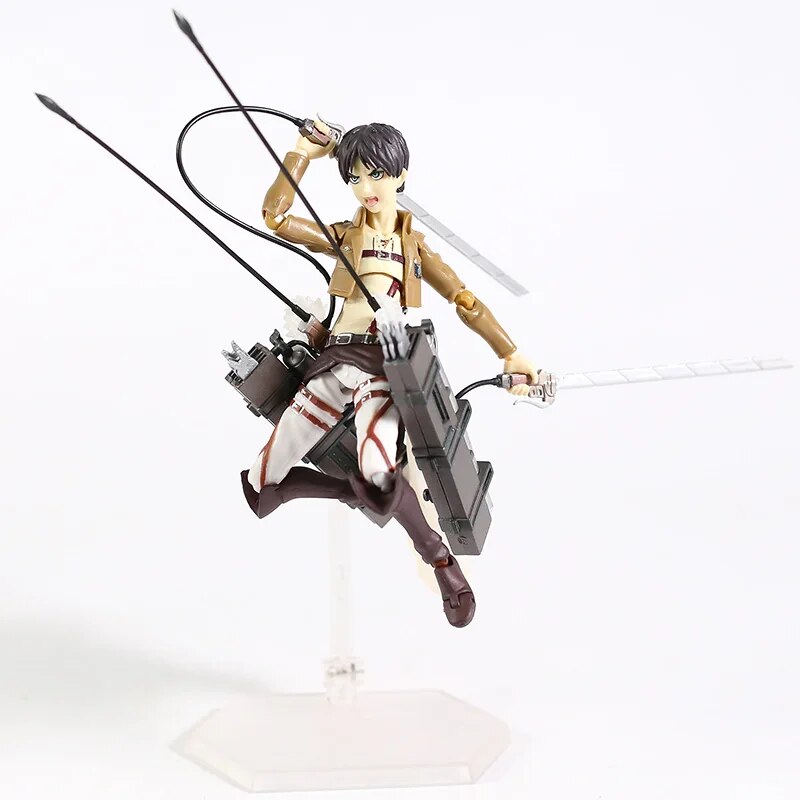 Figura de acción de Attack on Titan Figma Eren Jaeger 207 Mikasa Ackerman 203 Levi Ackerman 213 en PVC, juguete de modelos coleccionables