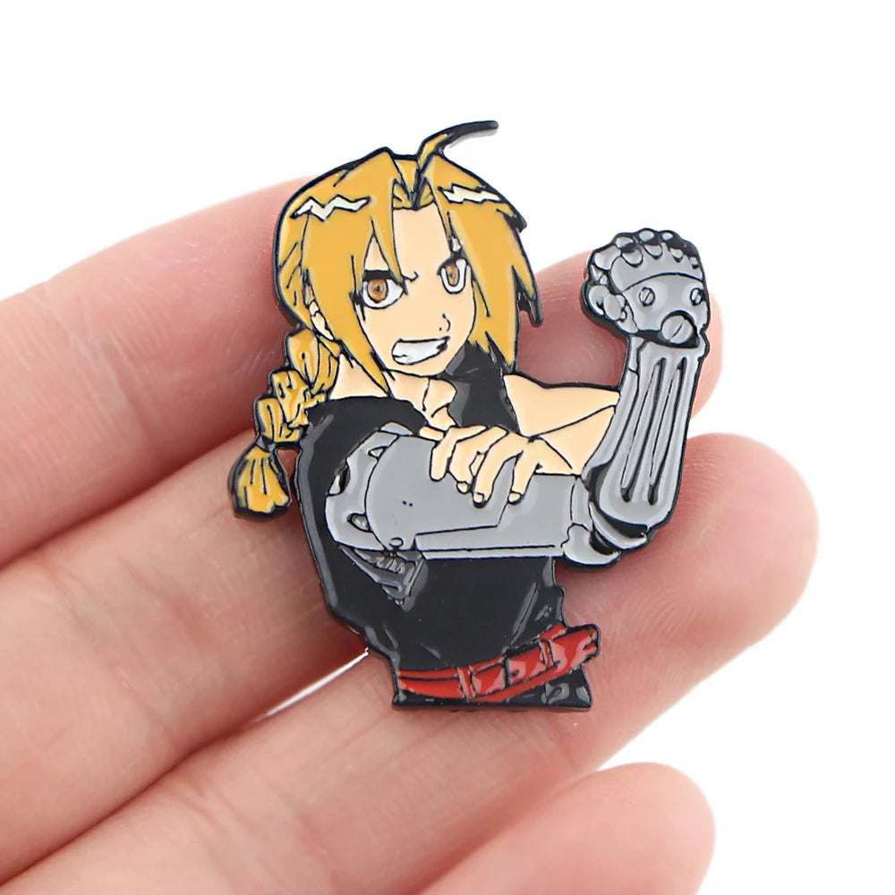 LT567 Fullmetal Alchemist Japanese Anime Icons Enamel Pin Brooches on clothes Backpack Collar Hat Badge Lapel Pin Jewelry Gifts