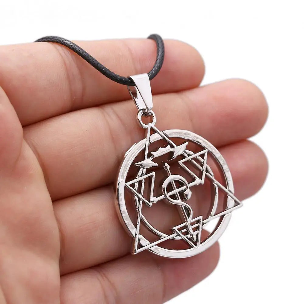 Anime Fullmetal Alchemist Choker Necklaces Homunculus Circle Pendants Men Women Gift Anime Jewelry Action Figure Cosplay Toys