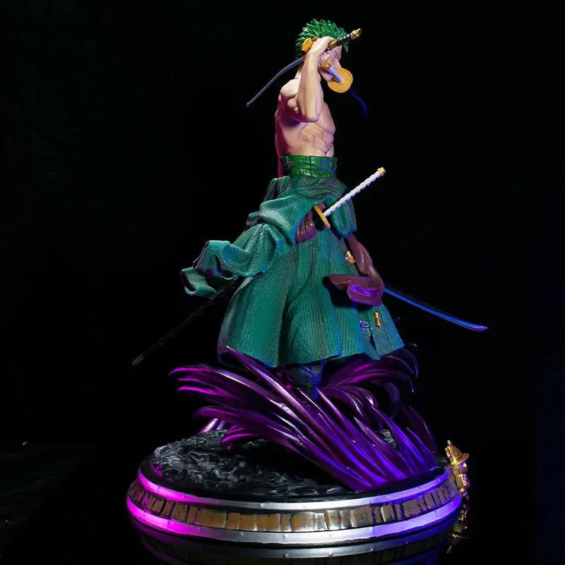 One Piece Anime Figure Fantasy GK Roronoa Zoro Santoryu Double Headed Pvc Action Figure Collection Model Toys Statue Decoration